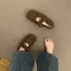 Zapatos mullidos forrados de polar First Encounter para mujer, Botas de nieve suaves para exteriores de invierno, Zapatos de algodón cálidos de felpa para el viento nocturno