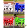 Mesas y sillas de puesto de comida callejera plástico mesa engrosada puesto de mercado nocturno barbacoa protección solar exterior comercial silla de playa combinación de mesa redonda