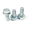 Tornillos de Brida Hexagonales Grado 5 Hechos en América, Tornillos de Brida de Acero al Carbono de Alta Resistencia, Zinc Azul y Blanco, Tornillos de Brida Estándar Americano 1/2