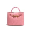 Nova Bolsa Feminina Texturizada para Primavera e Verão 2025 Bolsa Totalmente Feita à Mão Tendência Versátil Bolsa de Ombro de Grande Capacidade Bolsa Transversal