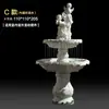 Fuente de agua corriente estilo europeo, patio jardín exterior, estanque de peces, elemento acuático, decoración de paisaje, adorno de boda, pozo de los deseos