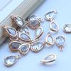 Zircon de vidro gota pingente acessórios artesanais diy antigo brinco colar moda cristal afiação material