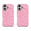 Venta Caliente en Amazon Rosa Estampado Leopardo Magnético Doble Capa Película Apple 18pro Funda de Teléfono Comercio Exterior Tacto de Alta Gama para Niñas