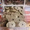 Moneda de Latón Montaña de Cinabrio Fantasma Redonda para Gastar Hebilla Ping An Colgante Ojal Cadena para Teléfono Móvil Bolsa Taoísta Bagua Cinabrio Rojo