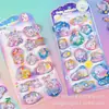 DN Dibujos Animados Lindos Infantiles 3D Lámina de Oro Agitables Rellenos de Agua Adhesivos Decorativos para Diarios y Guarderías Venta al por Mayor