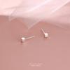 Pendientes pequeños y sencillos de plata pura s999 para mujer, estilo fresco, combinables con todo, de nicho, de alta calidad, con temperamento cuadrado, venta al por mayor