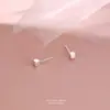 Pendientes Simples y Compactos de Plata Pura S999 para Mujer, Estilo Fresco Pequeño, Nicho Versátil, Elegantes de Gama Alta, Pendientes Cuadrados al por Mayor