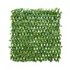 Muro de Cerca Artificial Transfronteiriço com Folhas Verdes, Cerca de Madeira, Flores Artificiais, Decoração de Jardim, Madeira Plástica, Cerca de Planta Verde em PVC