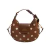 Bolsa de mão moderna e única com bolinhas para mulheres, nova coleção 2026, versátil para o dia a dia, bolsa de ombro, bolsa de axila, bolsa tote, bolsa transversal, bolsa baguette