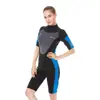 Traje de baño para adultos para hombre y mujer, de secado rápido para otoño, protector solar, de manga corta, dos piezas, para playa, surf y snorkel, cálido