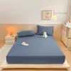 Lençol de elástico com fronha tudo incluído capa de cama peça única respirável colchão capa de poeira de hotel capa protetora Simmons fixação antiderrapante lençol de cama