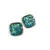 Pendientes de Concha de Mar Profundo con Purpurina Vintage de Gama Alta, Pendientes de Botón Geométricos Elegantes de Diseño Nicho, Nuevos Accesorios para Orejas Estilo 2026