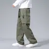 Otoño e Invierno Forrados de Felpa Cálidos Overoles Rectos Pantalones de Carga para Hombre Primavera y Otoño Marca de Moda Pantalones Deportivos Sueltos Pantalones Casuales
