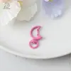 Llavero con Hebilla de Resorte en Forma de Luna Pintada de Colores Accesorios de Joyería de Aleación DIY Hebilla para Perro Anillo de Resorte Colgante para Bolsa