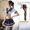 Pijama Sexy Tamanho Grande Faixa para Barriga Vestido de Empregada Roupa Íntima Sexy Uniforme Tentação Role Playing Costas Abertas Vestido de Noite para Mulher Gorda 99
