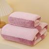 Toalla de baño de forro polar coral con diseño de piña y estrella de bebé gruesa, juego de dos piezas, suave y fácil de absorber, ideal para el hogar.