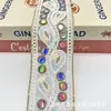 Nuevo Producto Encaje de Estilo Étnico de 7 cm de Ancho Accesorios DIY Lente Colorida Lentejuela Bordado Encaje Accesorios para Ropa