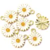 Liga DIY Acessórios para Joias Pingente Flor Gota de Óleo Girassol Colar Pingente Brincos Acessórios W200