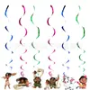 Paquete de Decoración para Mesa de Cumpleaños Temática de Moana: Vajilla, Mantel de Fiesta, Platos de Papel, Banderín de Tirar, Servilletas de Papel, Vasos de Papel