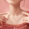 Collar W para mujer, de plata de ley, con letras sencillas y elegantes, cadena de clavícula, popular, de red roja, combina con todo, joyería para novias, regalo para novia
