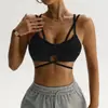 Sutiã Esportivo Transfronteiriço Moderno Europeu e Americano com Estampa de Leopardo para Mulheres com Alças Finas, Secagem Rápida, Acolchoado, Roupa Fitness
