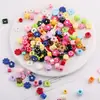 Estilo Mixto Flor Pequeña y Estrella Acrílico Cuentas Sueltas DIY Hecho a Mano Cadena para Teléfono Collar Bisutería Materiales Accesorios