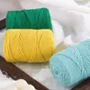 Hilo de Algodón Hueco de Hilo Redondo de 2 mm para Manualidades de Verano DIY, Hilo de Grosor Medio para Tejer Sombreros de Verano, Cojines y Materiales para Muñecas