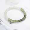 Pulseira Degradê de Jade Verde Hetian e Jade Branco, Pulseira Verde Lago para Mulheres, Design de Nicho, Novo Produto Vintage Outono/Inverno 2022