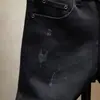Jeans negros de alta gama para hombre, marca de moda, nuevo estilo otoño e invierno 2022, pantalones ajustados skinny casuales versátiles elásticos