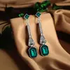 Acessórios de Moda Tendência Transfronteiriços, Brincos Luxuosos Brilhantes Cravejados de Diamantes para Socialites, Brincos Longos de Luxo Leve de Alta Qualidade