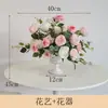 Flor Rosa Retro Maceta de Hierro Flor Artificial Adorno Fotografía de Bodas Estudio Tienda Sala de Estar Mesa de Café Decoración de Interiores Mesa Flor