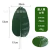 Plantas verdes artificiales, hojas de palma areca, hojas de platanero viajero para decoración de escenas, plantas artificiales, ramas de planta verde falsas para paisajismo