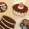 Etiqueta Bordada por Computadora Pegatinas Bordadas Autoadhesivas Deliciosos Snacks Postre Pastel Parche Pegatinas Decoración de Bolsa Pegatinas de Tela DIY