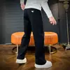 Pantalones casuales de otoño para hombre, de alta gama, modernos, a la moda, versátiles, cómodos y elegantes: color sólido, corte holgado, caída fluida y diseño de pierna recta