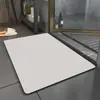Alfombra de Tierra de Diatomeas de Color Sólido Simple, Alfombra de Baño de Secado Rápido Absorbente de Agua, Alfombra Antideslizante para Entrada de Baño, Alfombra