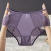 Roupa Íntima Feminina Sexy Renda Estilo Francês Cintura Média Alta Elástica Confortável Amiga da Pele Macia Respirável Sem Marcas Roupa Íntima Feminina 60288