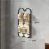 Estante para Chanclas de Baño, Montaje en Pared sin Taladro, Puerta de Inodoro, Trasera de Pared, Drenaje, Apilable, Zapatero, Estante de Almacenamiento