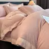 Juego de Cama de Felpa de Leche de Alta Calidad Juego de Cuatro Piezas Terciopelo Tallado Espesado Felpa de Doble Cara Sábana de Cama de Terciopelo Totalmente Mate Invierno Juego de Tres Piezas