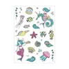Nuevas Pegatinas de Tatuaje Impermeables para Niños de Ricaron, Divertidas Pegatinas de Tatuaje de Dibujos Animados de Sirenas, Pegatinas Faciales, Pegatinas Desechables
