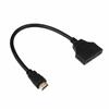 Atacado de fábrica 0,3 m hdmi1 pontos 2 HD linha de conversão macho para fêmea HDMI um em dois divisor HD