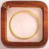 Pulsera Fina Trenzada Dorada Brillante Jianyuesha Que No Se Desvanece Durante Mucho Tiempo, Pulsera para Mujer, Pulsera de Tacto Brillante, Lujo Accesible y Sentido de Gama Alta