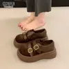 Sapatos Birkenstock Plataforma Solado Grosso Couro Genuíno Feminino Estilo Outono/Inverno 2026 Mocassins Birkenstock Aumentadores de Altura Petite
