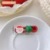 Pinza para el pelo sin costuras con estampado de leopardo lindo y creativo, pinza lateral de acrílico, pinza versátil para flequillo, pinza para el pelo de la frente para niñas