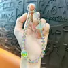 Cadena de Teléfono Móvil Creativa Nueva de Cristal Nube con Cuentas Llavero Colgante Lindo para Bolso Llavero de Llaves de Coche Pequeño Regalo