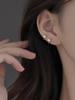 Pendientes de plata de ley 925 con hebilla de diamante para mujer, diseño de hueso de oreja, 2022, nuevos pendientes de moda para otoño