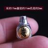 Pulsera de aleación de tres vías con cabeza de Buda mantra de seis palabras de plata de Xizang, accesorios de cuentas de Buda, accesorios Wenwan Xingyue, accesorios de Bodhi de jade blanco diamante