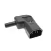 Enchufe de Corriente AC 10A 250V Codo Cabeza Recta Enchufe en L Macho y Hembra Conector de Empalme DIY
