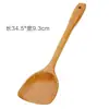 Espátula de Cozinha com Cabo Longo, Espátula de Madeira, Espátula de Madeira Antiaderente para Panelas, Utensílio de Cozinha de Madeira Maciça, Espátula para Frigideira, Anti-Escaldante