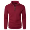 Nueva Sudadera Casual con Cuello para Hombre Sudadera Pulóver de Color Sólido de Moda para Hombre
