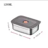 Caja de Conservación de Acero Inoxidable Caja de Almacenamiento Sellada para Alimentos Refrigerador con Tapa Caja para Congelador Caja de Almuerzo para Exteriores Caja de Almuerzo Cuadrada